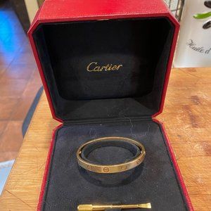 Authentic 18k yellow gold Cartier Love Bracelet